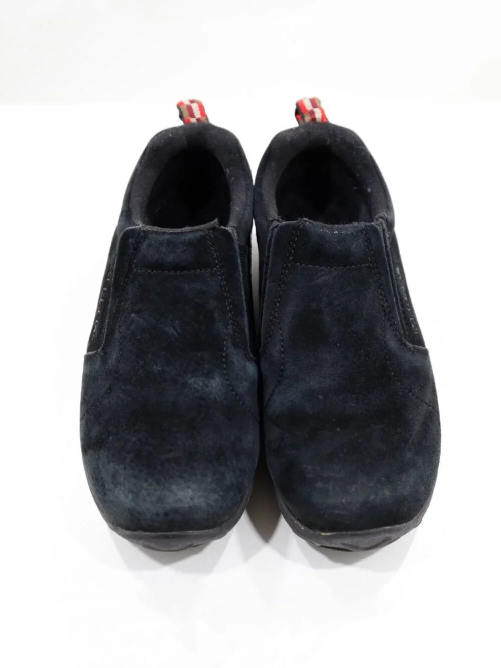 Merrell Jungle Moc Black Suede Leather Slip On Shoes - Youth 4